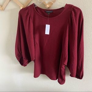 Banana Republic Burgundy Half Sleeve Top size XS